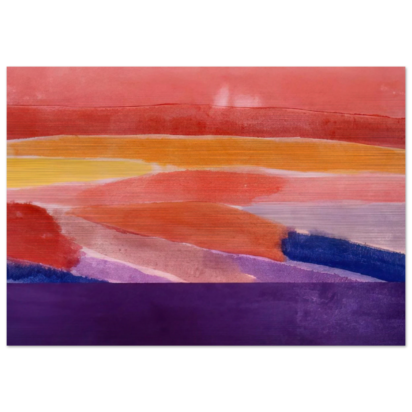 Surface Of Coral - 1981 - Ronnie Landfield Brushed Aluminum Print - 70x100 cm / 28x40 inches | Ronnie Landfield Aluminum Print | Ronnie Landfield Prints