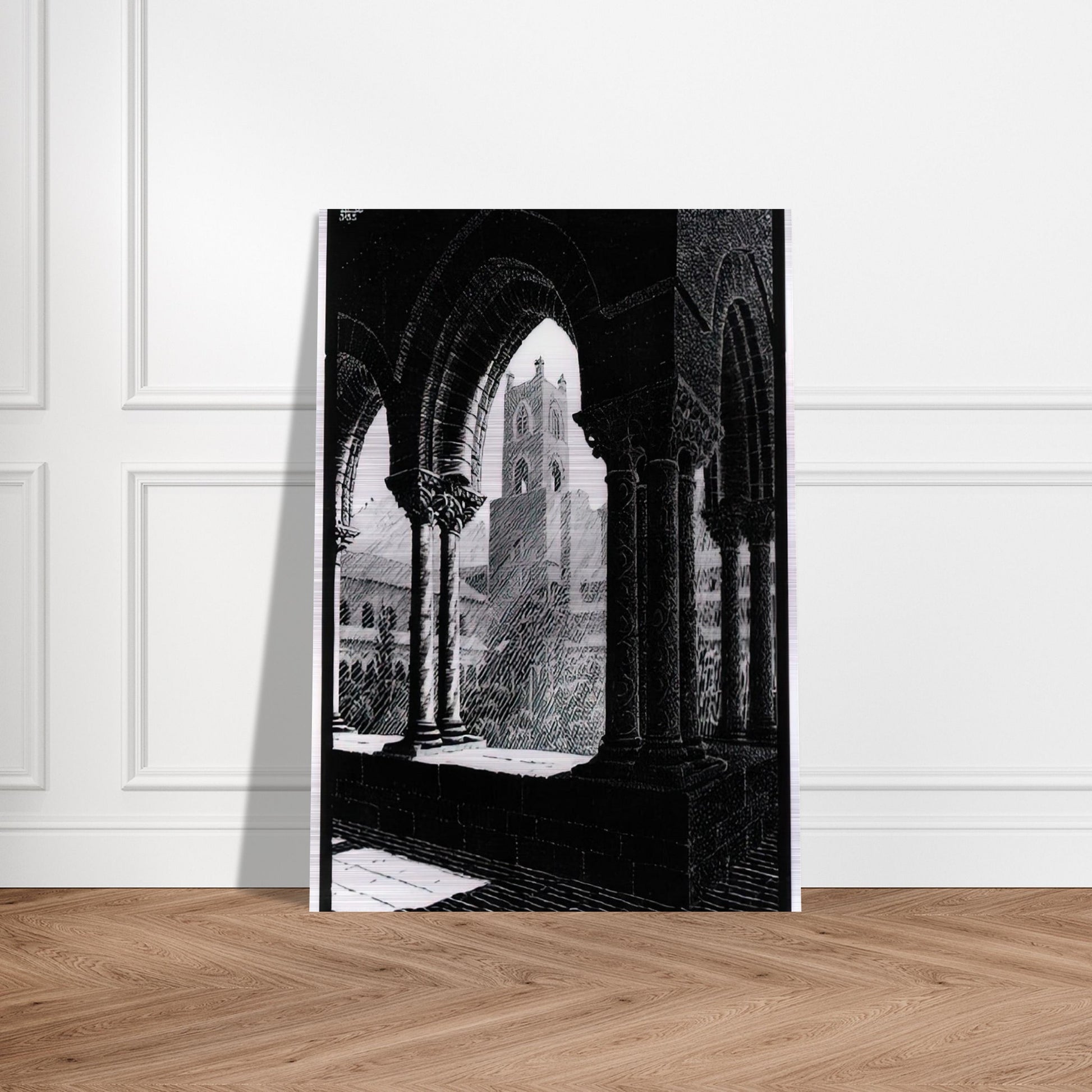 CLOISTER OF MONREALE SICILY - MC Escher Brushed Aluminum Print - 70x100 cm / 28x40 inches | MC Escher Aluminum Print | MC Escher Prints