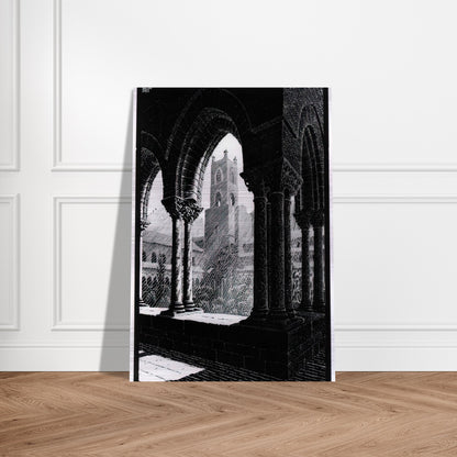 CLOISTER OF MONREALE SICILY - MC Escher Brushed Aluminum Print - 70x100 cm / 28x40 inches | MC Escher Aluminum Print | MC Escher Prints