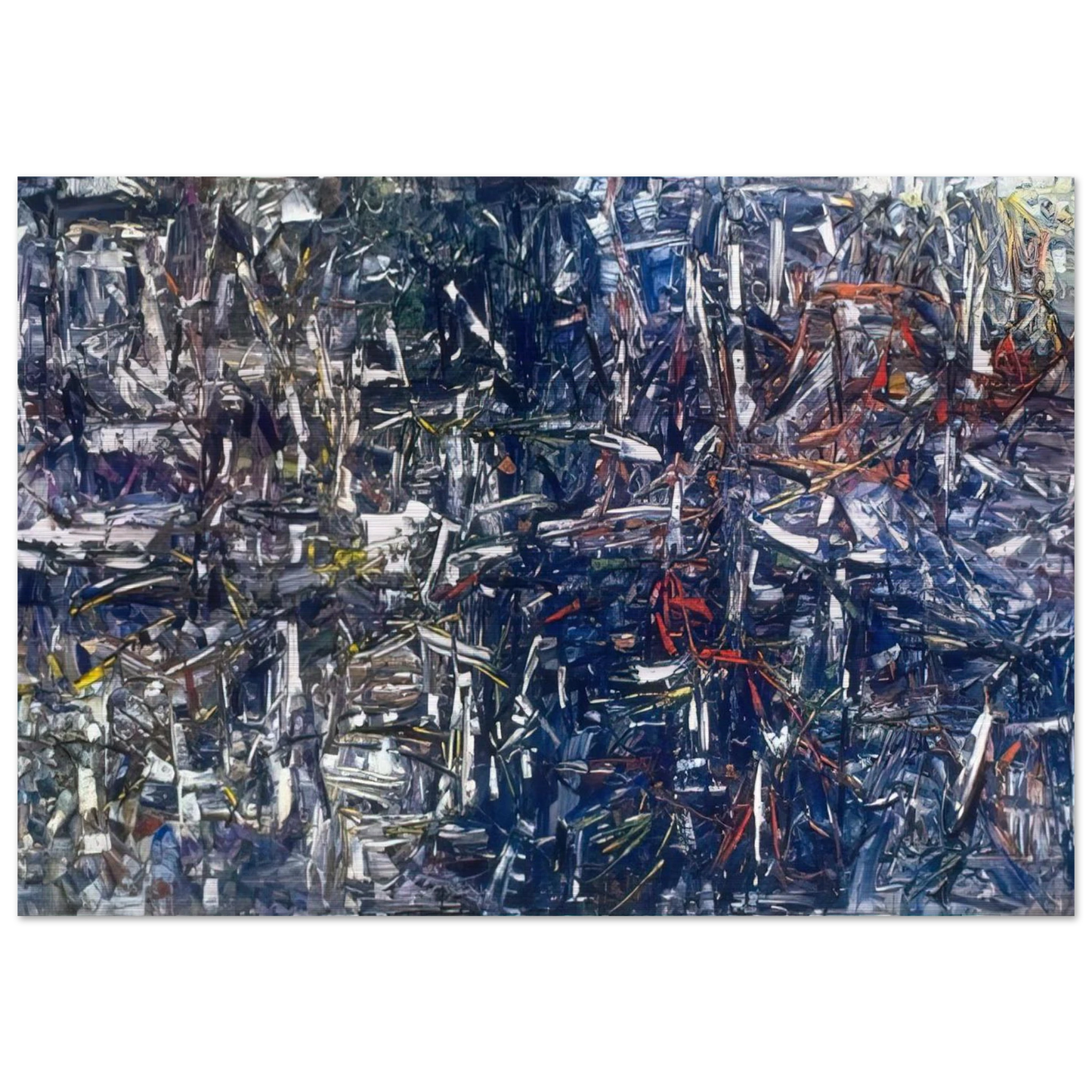 Landing - Jean-Paul Riopelle Brushed Aluminum Print - 70x100 cm / 28x40 inches | Jean-Paul Riopelle Aluminum Print | Jean-Paul Riopelle Prints