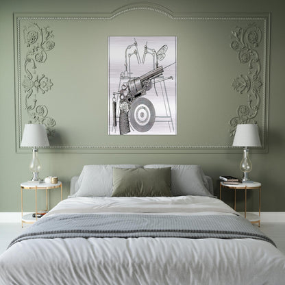 The Harmonious Fagot Illustration for The Misfortunes of the Immortals - Max Ernst Brushed Aluminum Print - 70x100 cm / 28x40 inches | Max Ernst Aluminum Print | Max Ernst Prints