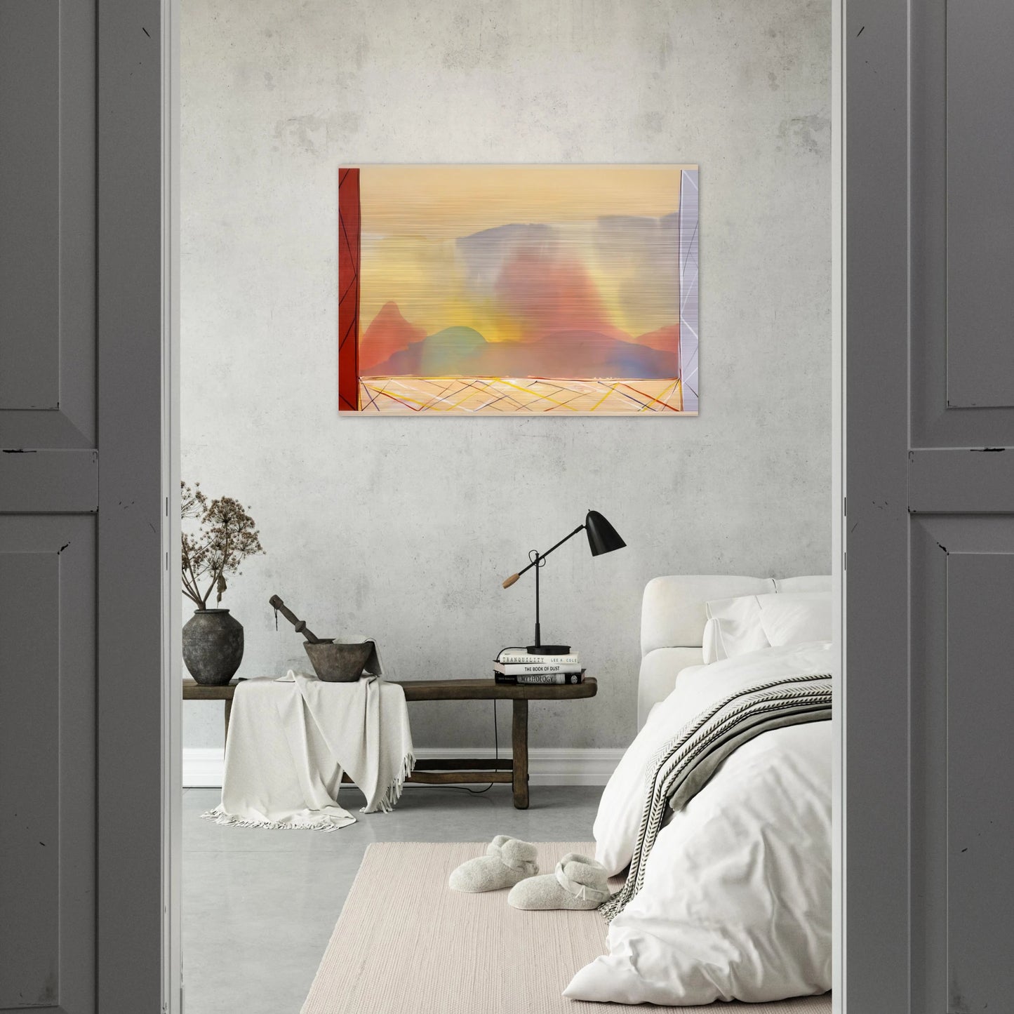 Sun In The East - 1988 - Ronnie Landfield Brushed Aluminum Print - 70x100 cm / 28x40 inches | Ronnie Landfield Aluminum Print | Ronnie Landfield Prints