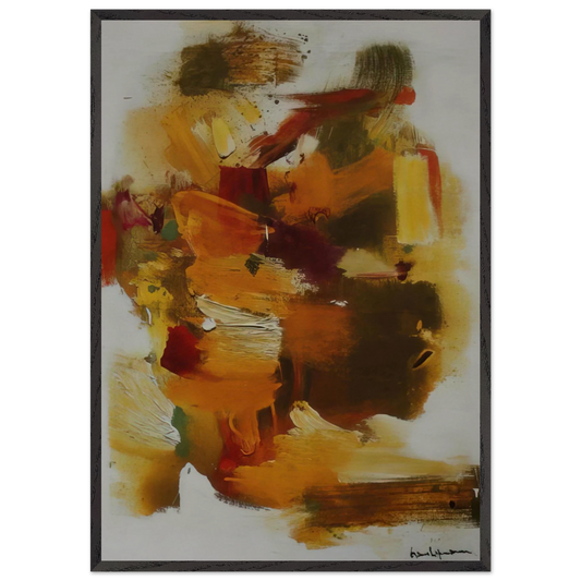 Golden Autumn - Hans Hofmann 70x100 cm / 28x40 inches Framed Art Print – Black Wooden Frame