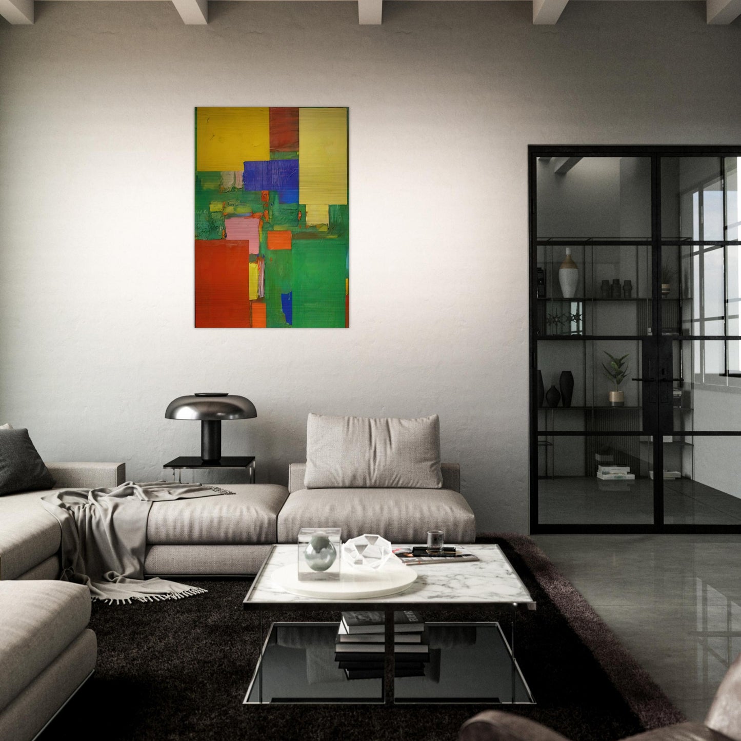 Equipoise - Hans Hofmann Brushed Aluminum Print - 70x100 cm / 28x40 inches | Hans Hofmann Aluminum Print | Hans Hofmann Prints