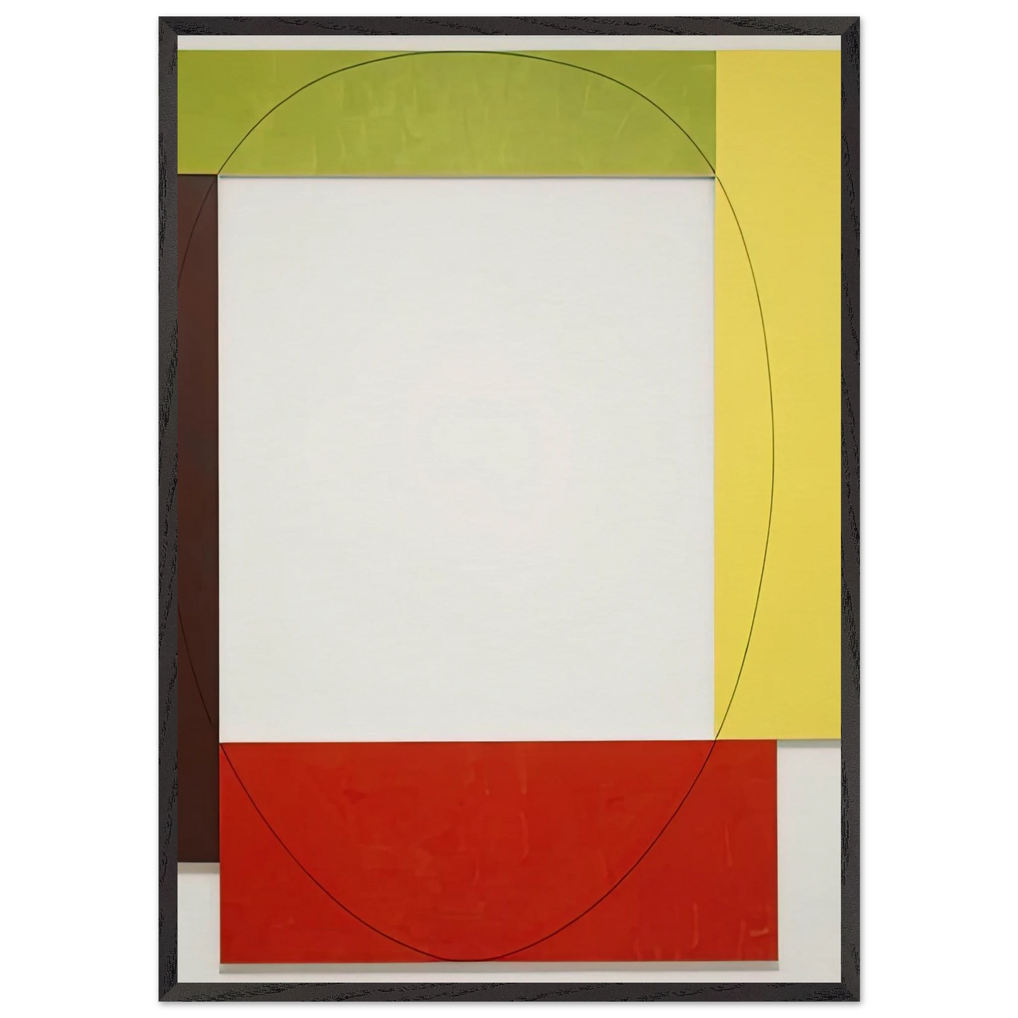 FOUR COLOR FRAME PAINTING 5 PARASOL UNIT 1984 - Robert Mangold 70x100 cm / 28x40 inches Framed Art Print – Black Wooden Frame