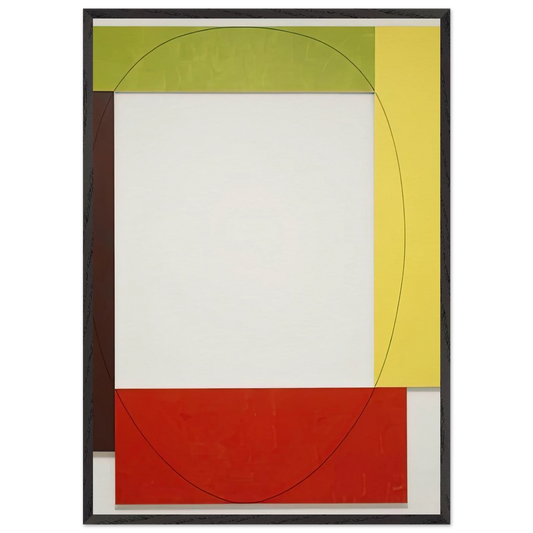 FOUR COLOR FRAME PAINTING 5 PARASOL UNIT 1984 - Robert Mangold 70x100 cm / 28x40 inches Framed Art Print – Black Wooden Frame