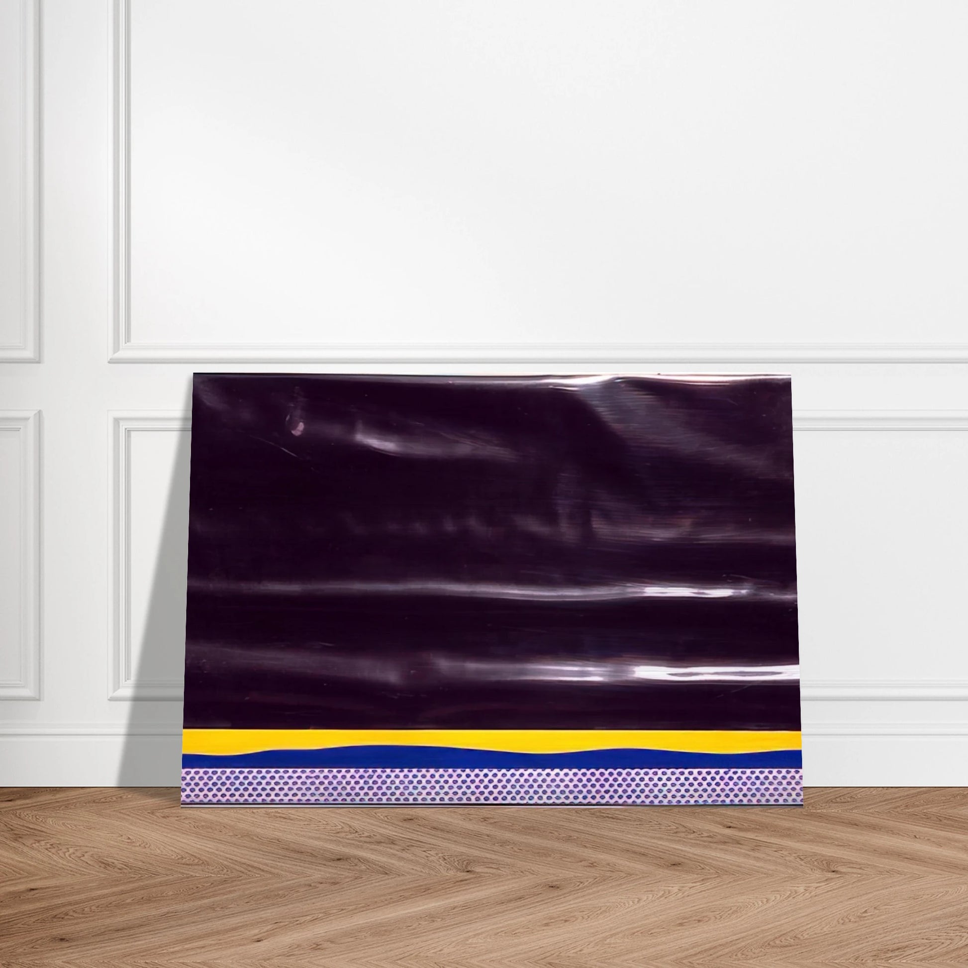 YELLOW LANDSCAPE 1965 - Roy Lichtenstein Brushed Aluminum Print - 70x100 cm / 28x40 inches | Roy Lichtenstein Aluminum Print | Roy Lichtenstein Prints