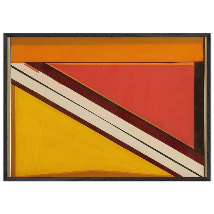 Diagonal 4 - 1963 - Larry Zox 70x100 cm / 28x40 inches Framed Art Print – Black Wooden Frame
