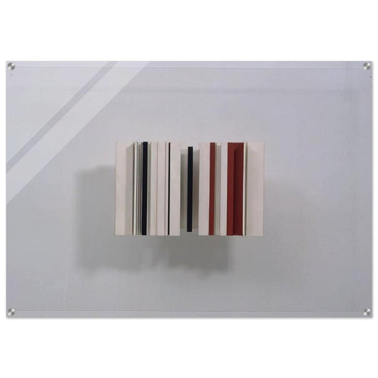 RELIEF CONSTRUCTION IN WHITE BLACK AND MAROON 1963 - Victor Pasmore Acrylic Print - 70x100 cm / 28x40″ inches