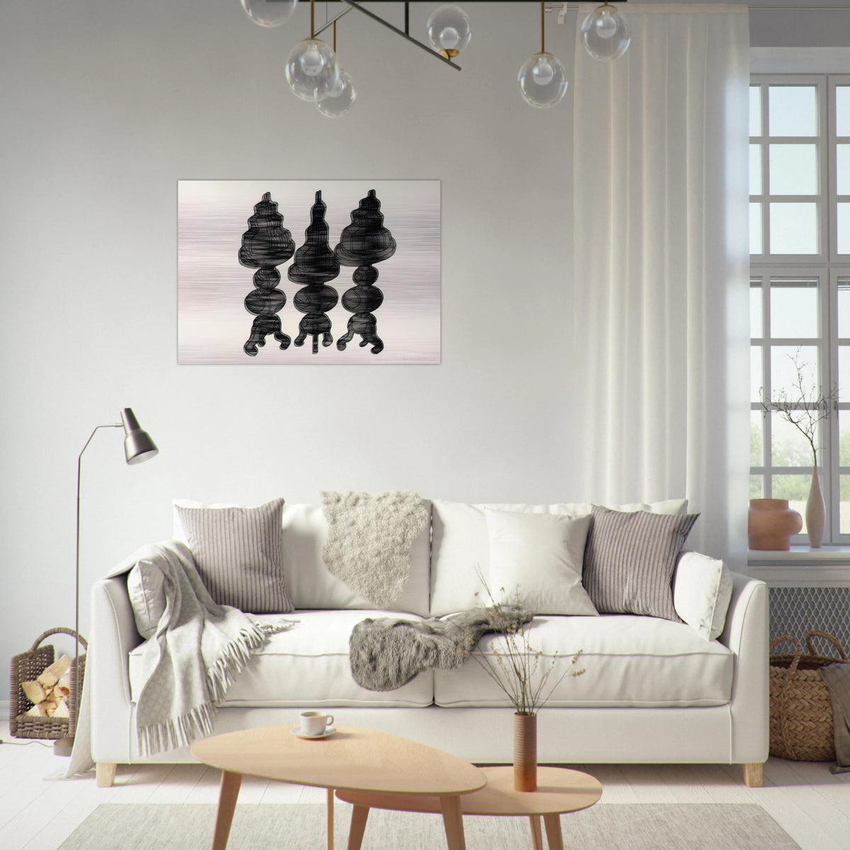 3 Cakes on Swivel Chairs - 1971 - Dieter Roth Brushed Aluminum Print - 70x100 cm / 28x40 inches | Dieter Roth Aluminum Print | Dieter Roth Prints