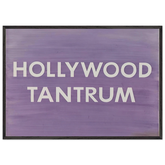 HOLLYWOOD TANTRUM 1979 - Edward Ruscha 70x100 cm / 28x40 inches Framed Art Print – Black Wooden Frame