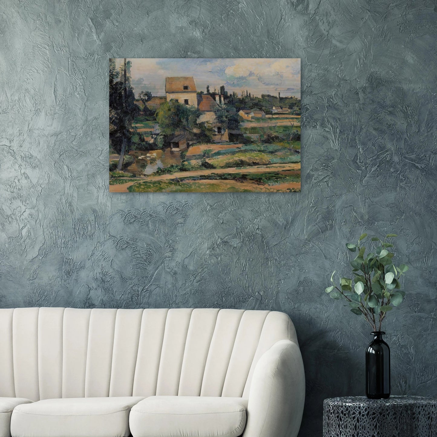 Moulin de la Couleuvre at Pontoise - Paul Cézanne Brushed Aluminum Print - 70x100 cm / 28x40 inches | Paul Cézanne Aluminum Print | Paul Cézanne Prints