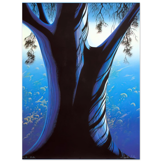 Eyvind Earle - Blue Pine  75x100 cm / 30x40inches Fine Art Poster