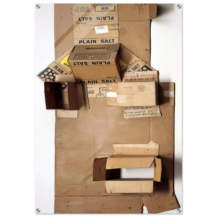 PLAIN SALT CARDBOARD 1971 - Robert Rauschenberg Acrylic Print - 70x100 cm / 28x40″ inches | Robert Rauschenberg Wall Art | Robert Rauschenberg Prints