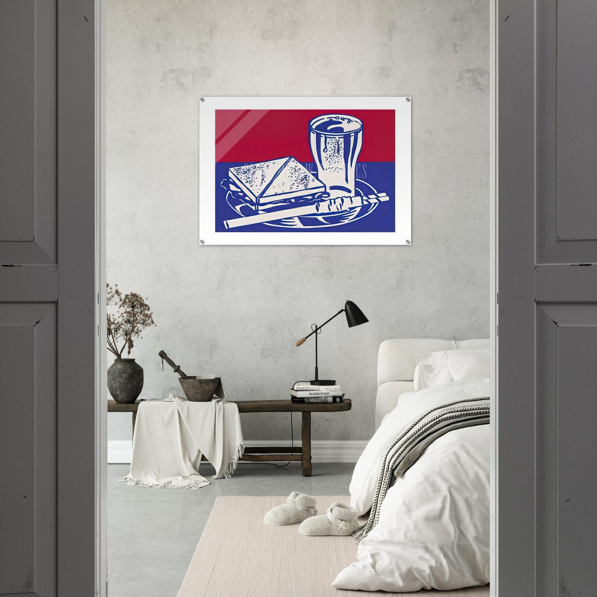 SANDWICH AND SODA 1964 - Roy Lichtenstein Acrylic Print - 70x100 cm / 28x40″ inches