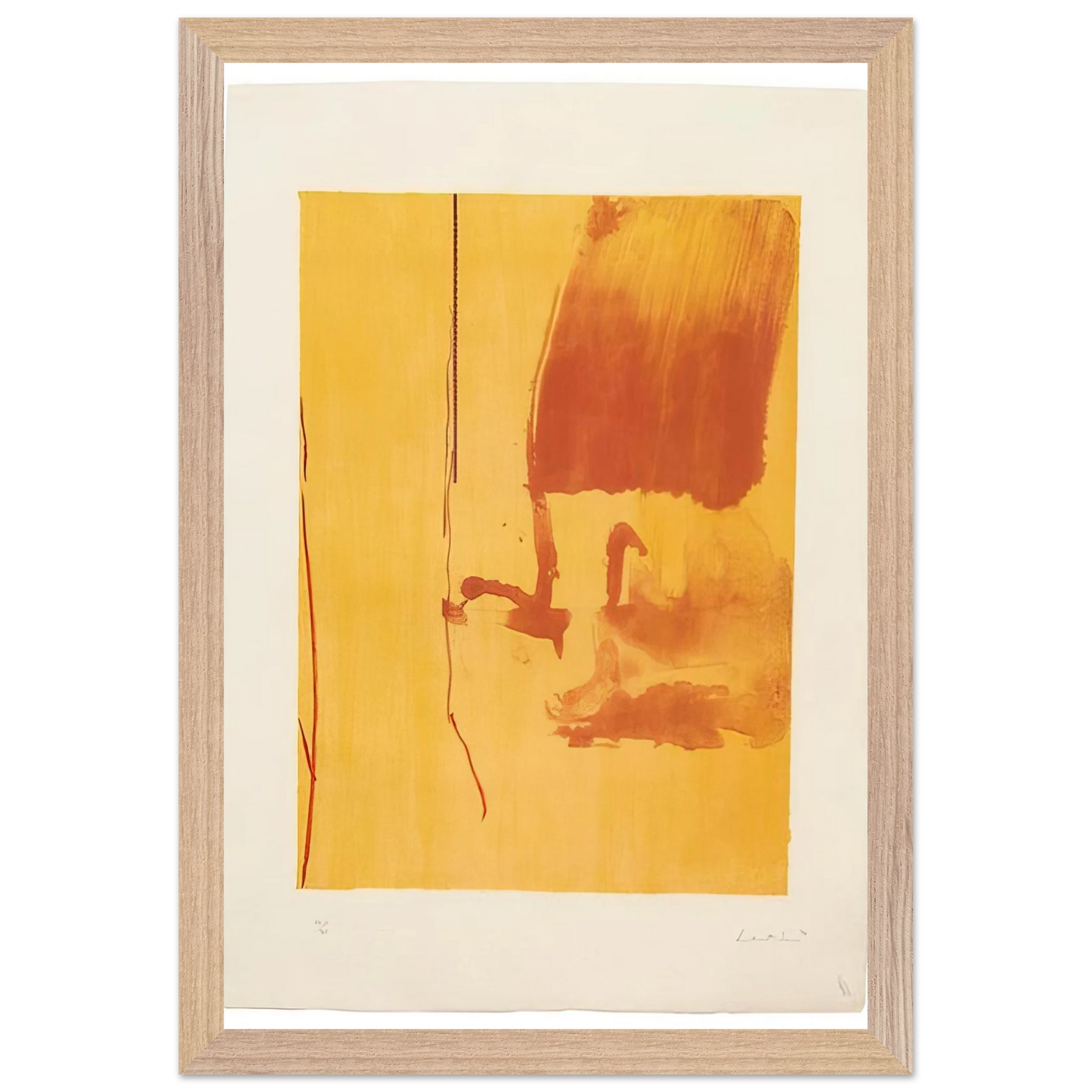 Helen Frankenthaler - Harvest - 1976 Wall art - 21x29.7 cm / 8x12" - Premium Wooden Framed Poster With Fine Art Paper-canvas - White frame
