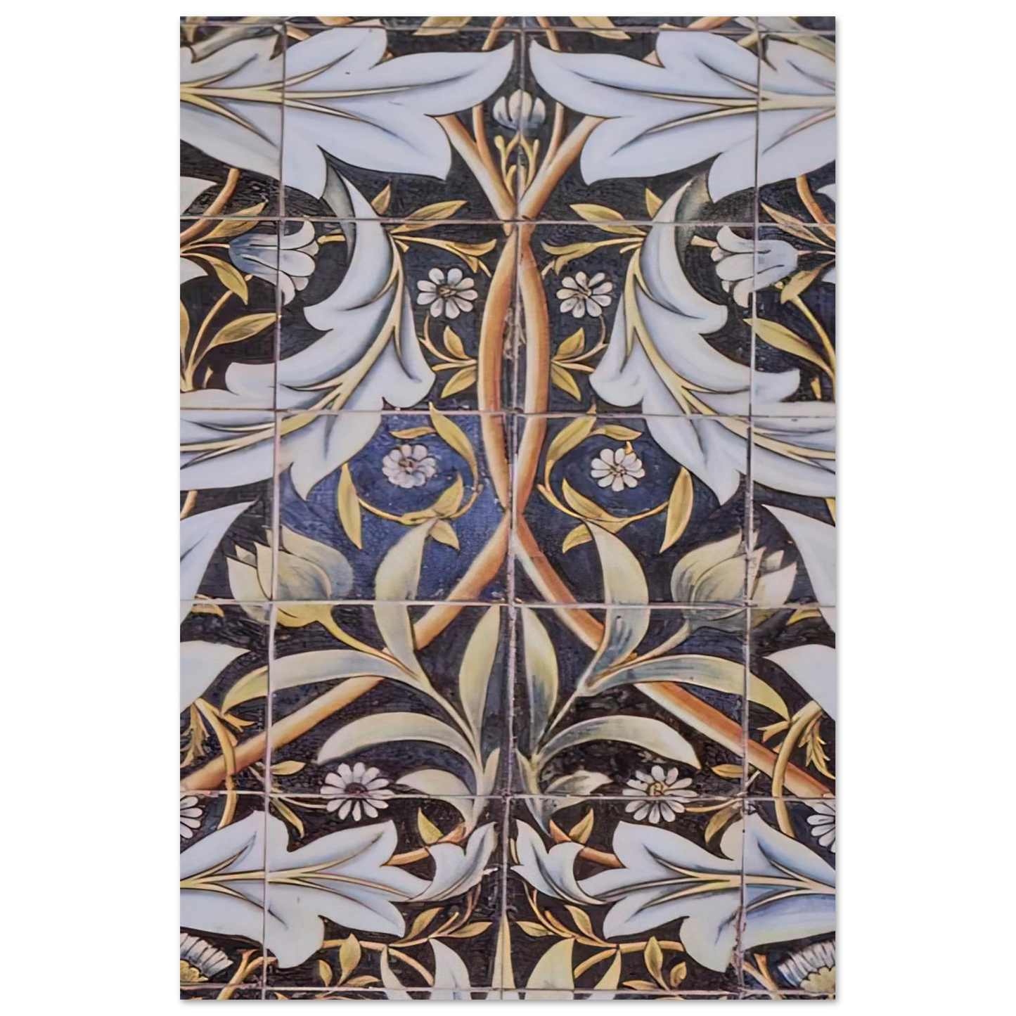 William Morris - PANEL OF CERAMIC TILES DESIGNED BY MORRIS AND PRODUCED BY WILLIAM DE MORGAN 1876 Fine Art Poster