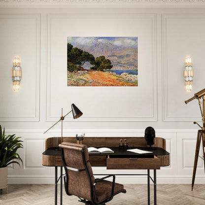 Meton Seen from Cap Martin - claude monet Brushed Aluminum Print - 70x100 cm / 28x40 inches | claude monet Aluminum Print | claude monet Prints