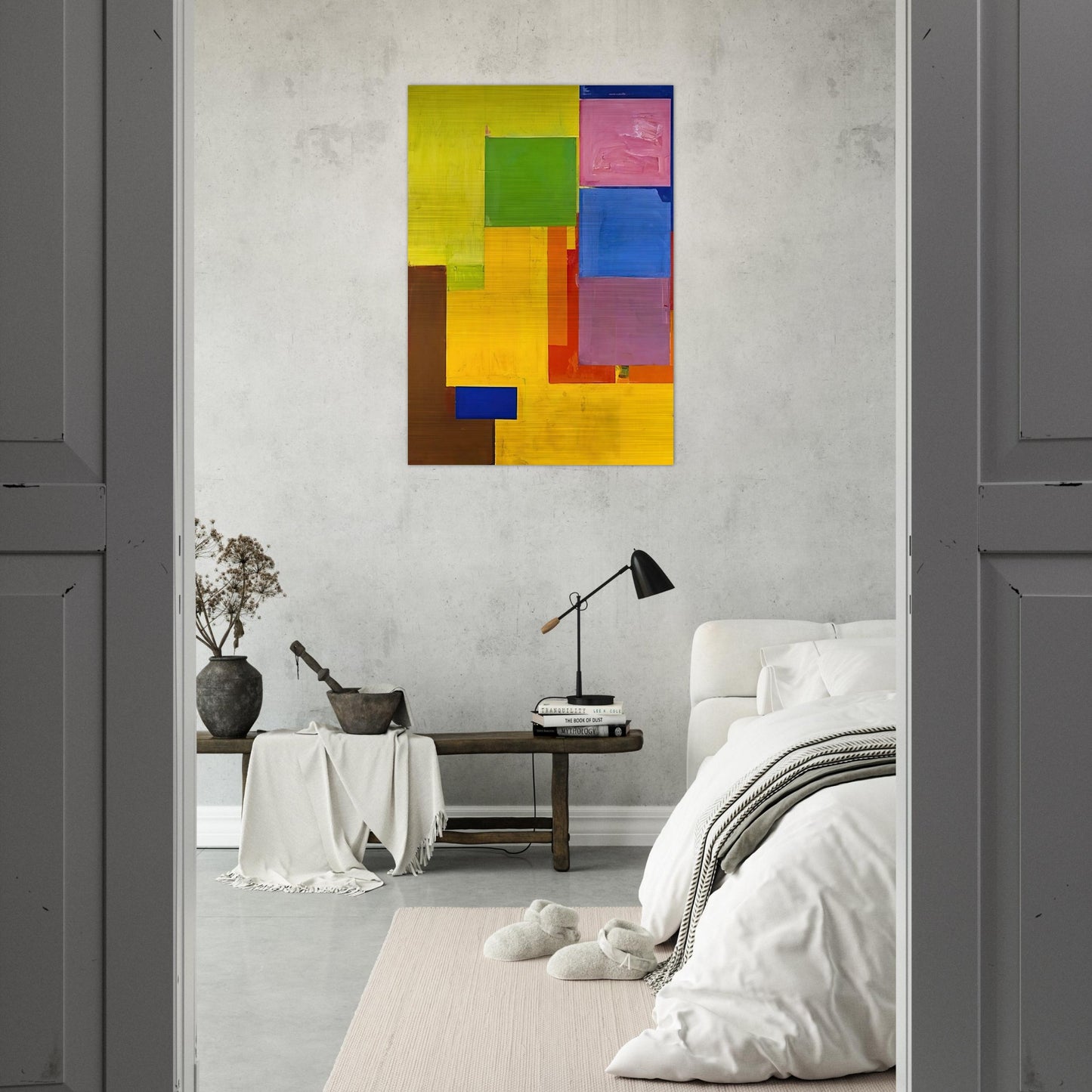 Veluti in Speculum - Hans Hofmann Brushed Aluminum Print - 70x100 cm / 28x40 inches | Hans Hofmann Aluminum Print | Hans Hofmann Prints