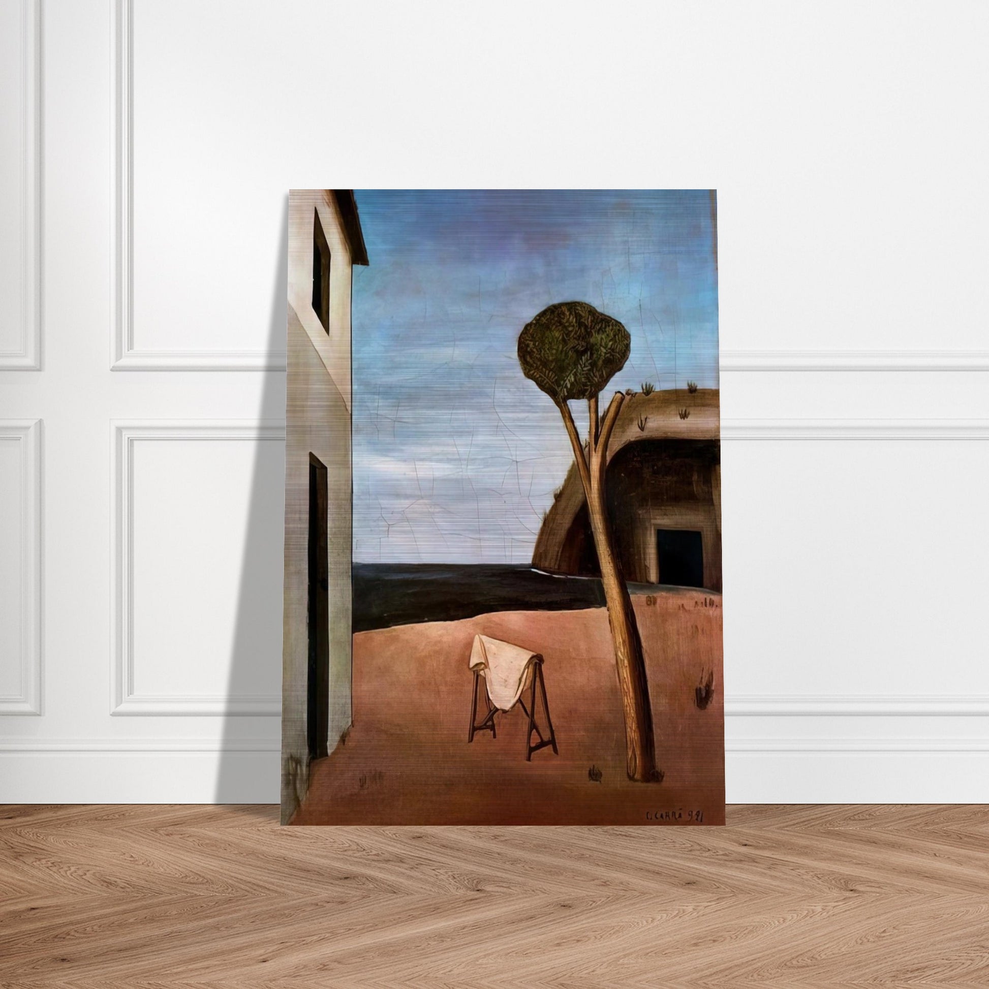 A PINE BY THE SEA 1921 - Carlo Carra Brushed Aluminum Print - 70x100 cm / 28x40 inches | Carlo Carra Aluminum Print | Carlo Carra Prints