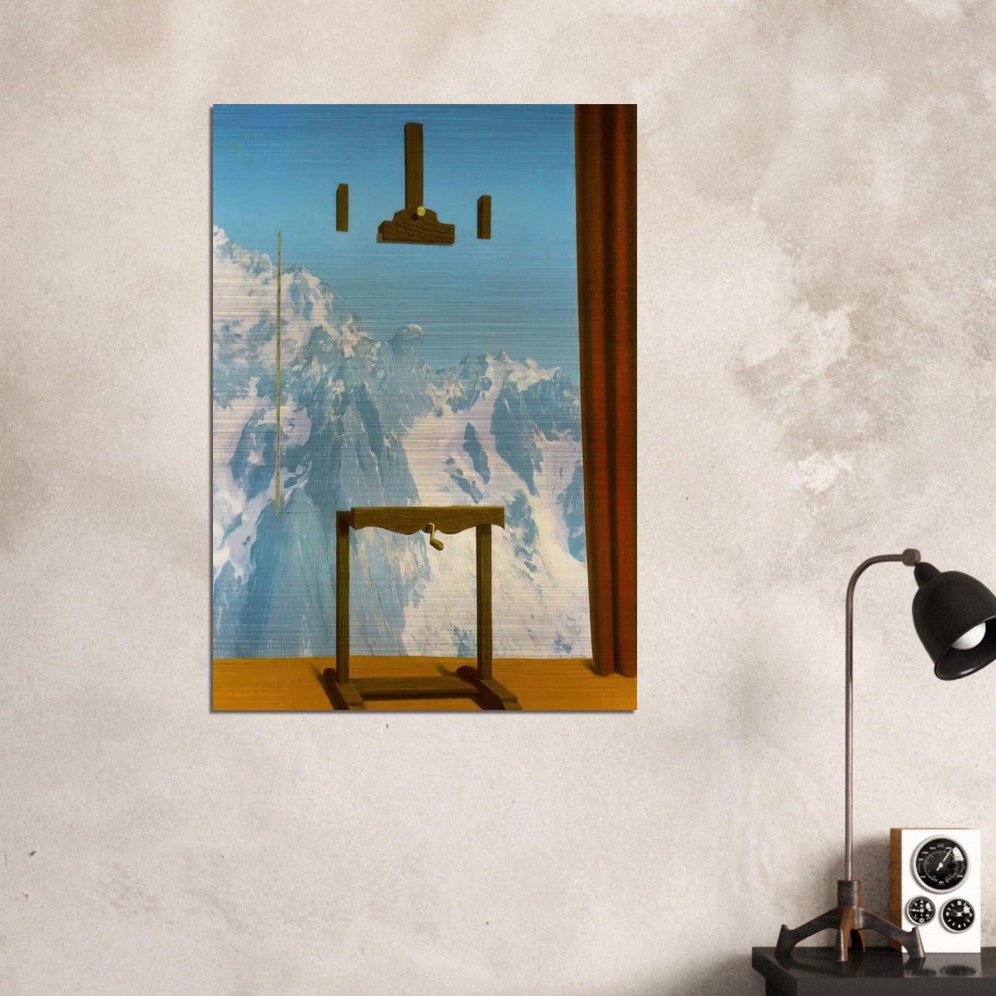 CALL OF PEAKS 1943 - Rene Magritte Brushed Aluminum Print - 70x100 cm / 28x40 inches | Rene Magritte Aluminum Print | Rene Magritte Prints