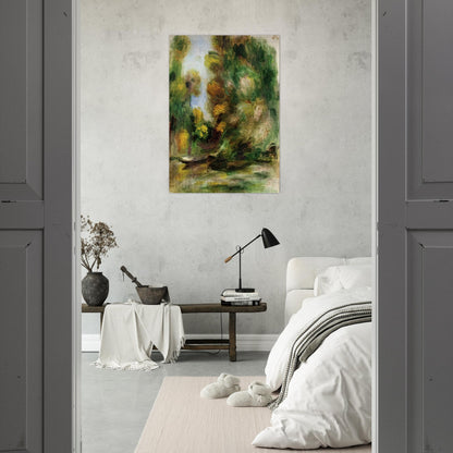 Banks of the River - Pierre-Auguste Renoir Brushed Aluminum Print - 70x100 cm / 28x40 inches | Pierre-Auguste Renoir Aluminum Print | Pierre-Auguste Renoir Prints