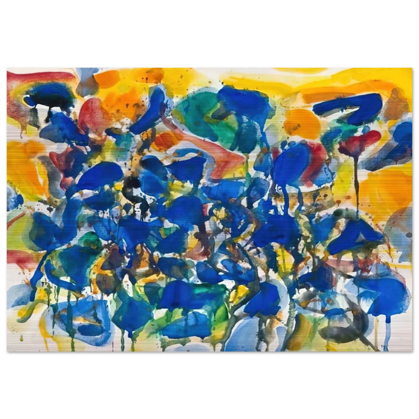 Untitled  SF-56-003  - Sam Francis Brushed Aluminum Print - 70x100 cm / 28x40 inches | Sam Francis Aluminum Print | Sam Francis Prints