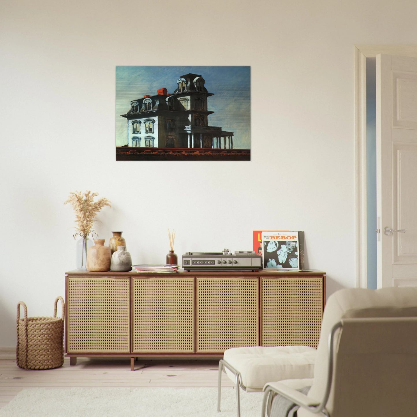 House by the Railroad - Edward Hopper Brushed Aluminum Print - 70x100 cm / 28x40 inches | Edward Hopper Aluminum Print | Edward Hopper Prints