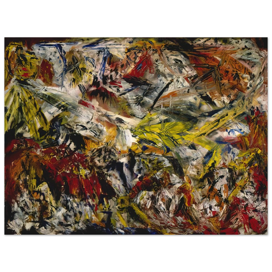 Marcel Barbeau - Le tumulte ÃƒÂ  la machoire crispee  75x100 cm / 30x40inches Fine Art Poster