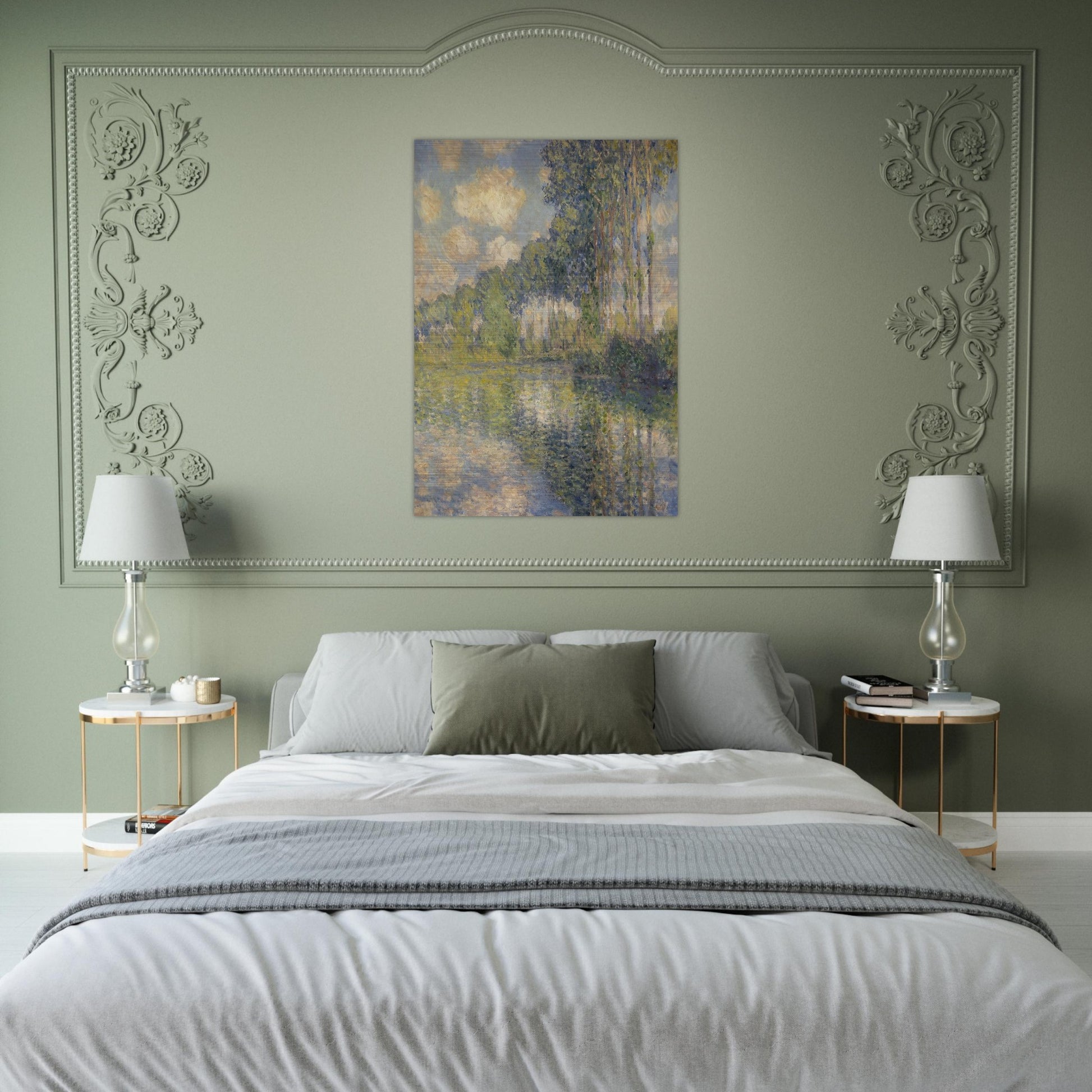 Poplars on the Epte - claude monet Brushed Aluminum Print - 70x100 cm / 28x40 inches | claude monet Aluminum Print | claude monet Prints
