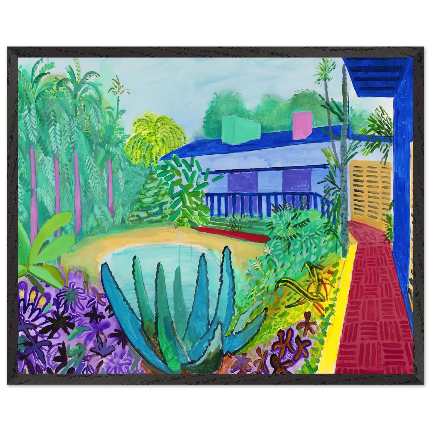 David Hockney - David Hockney Wall art - 30x40 cm / 12x16 Inches - Premium Wooden Framed Poster With Fine Art Paper - Black frame