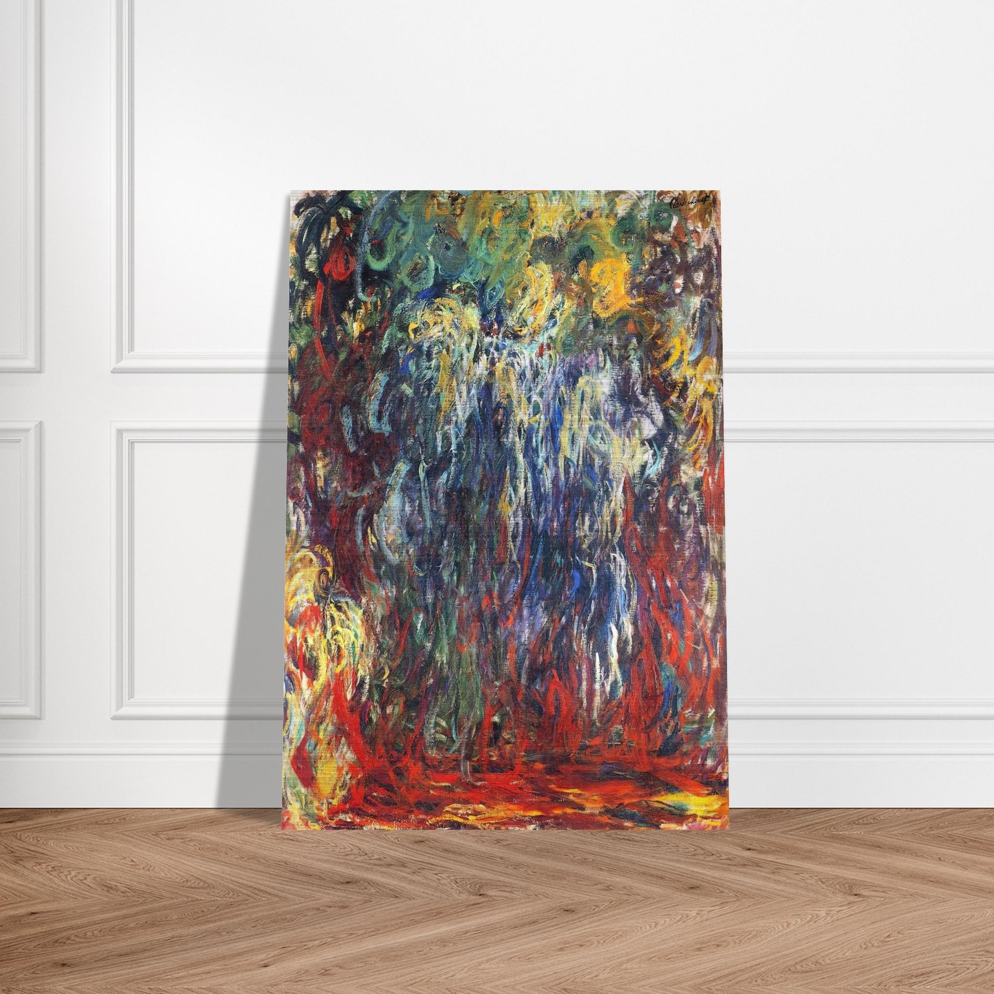 Weeping Willow, Giverny - claude monet Brushed Aluminum Print - 70x100 cm / 28x40 inches | claude monet Aluminum Print | claude monet Prints