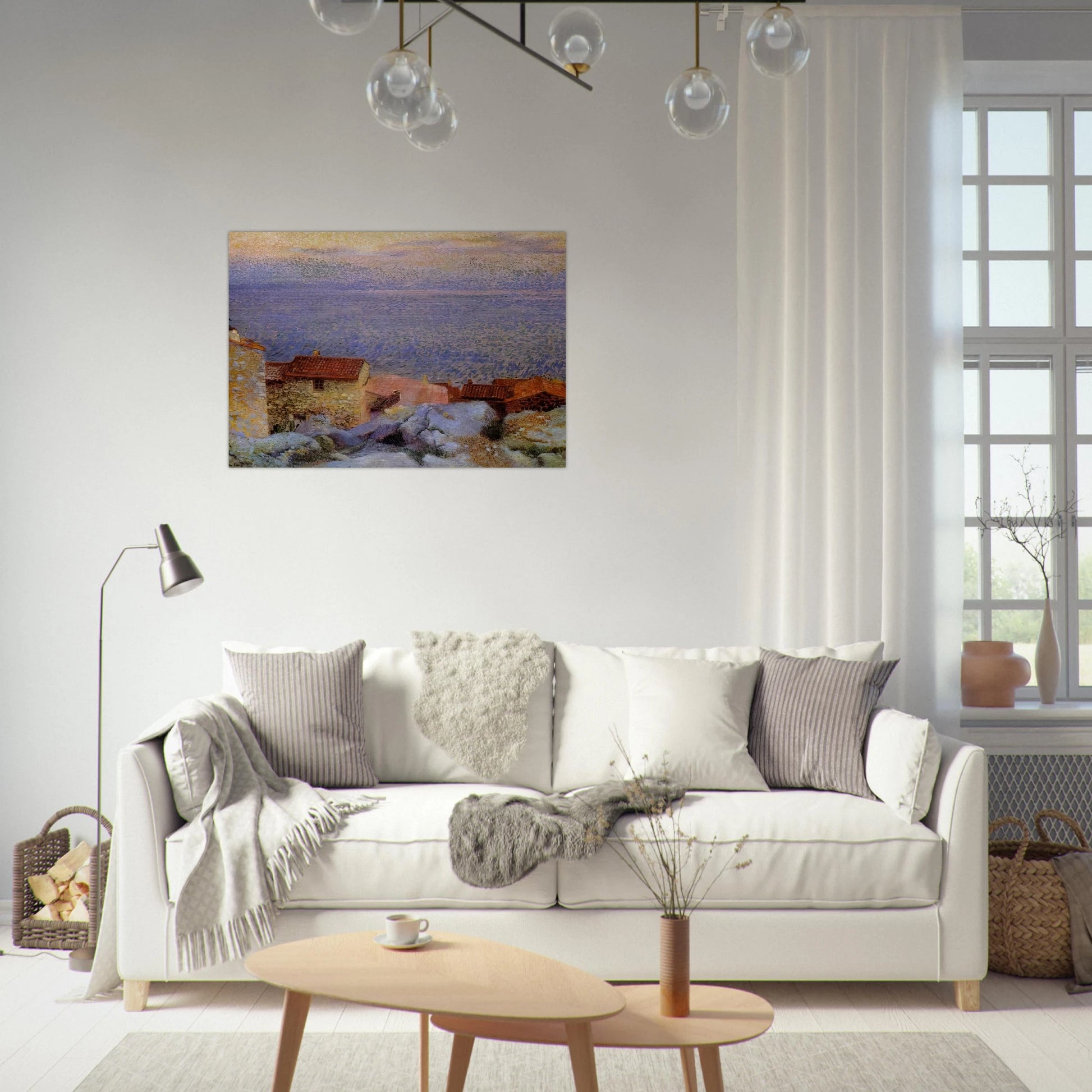 Coastal Landscape - Henri-Edmond Cross Brushed Aluminum Print - 70x100 cm / 28x40 inches | Henri-Edmond Cross Aluminum Print | Henri-Edmond Cross Prints