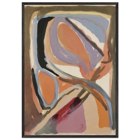 Untitled - 1972 N7 - Bram van Velde 70x100 cm / 28x40 inches Framed Art Print – Black Wooden Frame