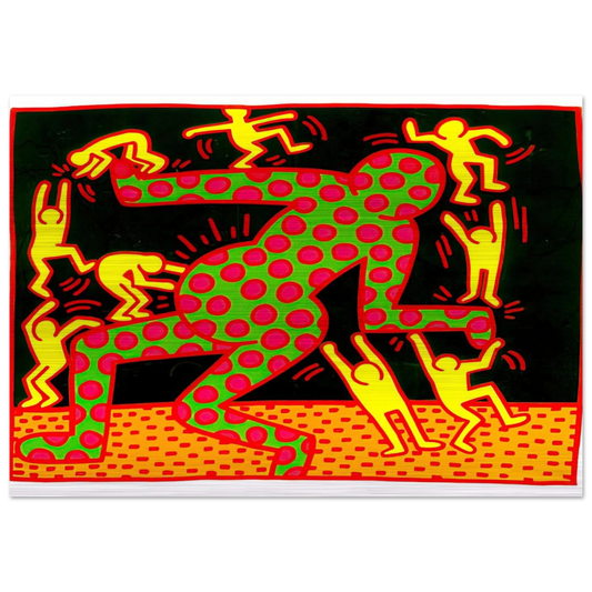 UNTITLED 1983 2 - Keith Haring Brushed Aluminum Print - 70x100 cm / 28x40 inches | Keith Haring Aluminum Print | Keith Haring Prints