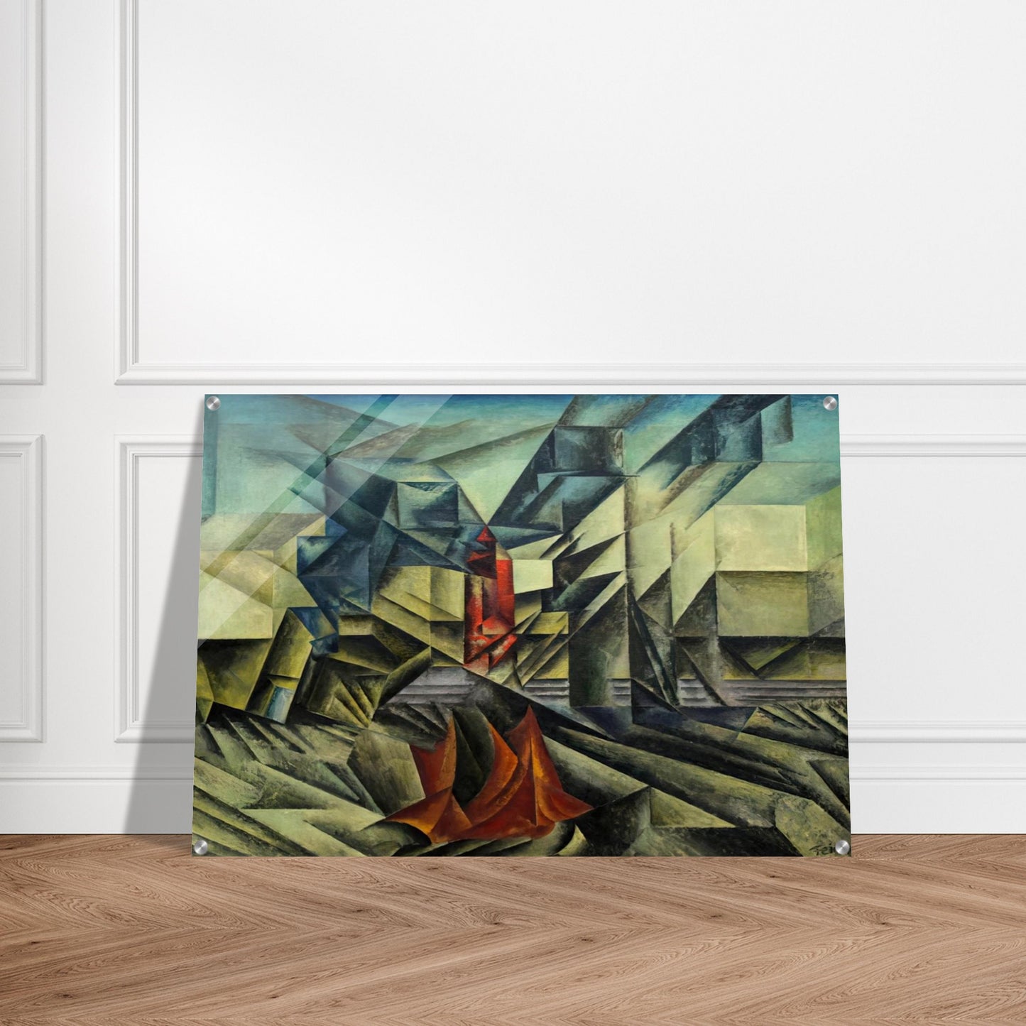 HARBOR MOLE 1913 - Lyonel Feininger Acrylic Print - 70x100 cm / 28x40″ inches | Lyonel Feininger Wall Art | Lyonel Feininger Prints