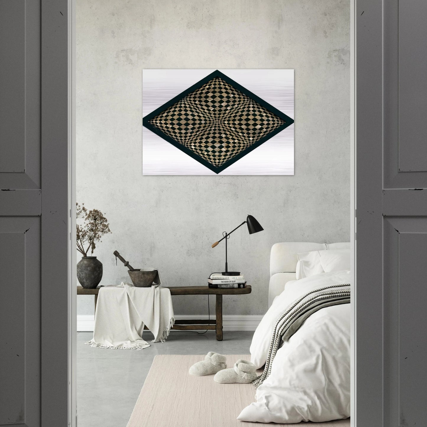 Oggetto ottico dynamico - Op Art - Dadamaino Brushed Aluminum Print - 70x100 cm / 28x40 inches | Dadamaino Aluminum Print | Dadamaino Prints