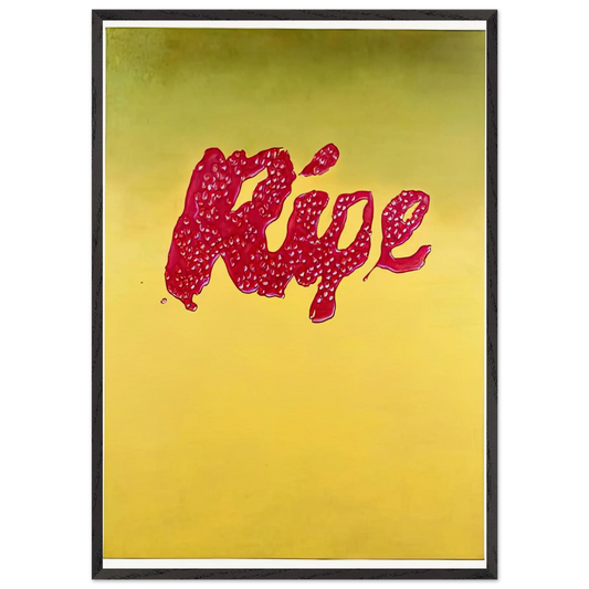 RIPE - Edward Ruscha 70x100 cm / 28x40 inches Framed Art Print – Black Wooden Frame