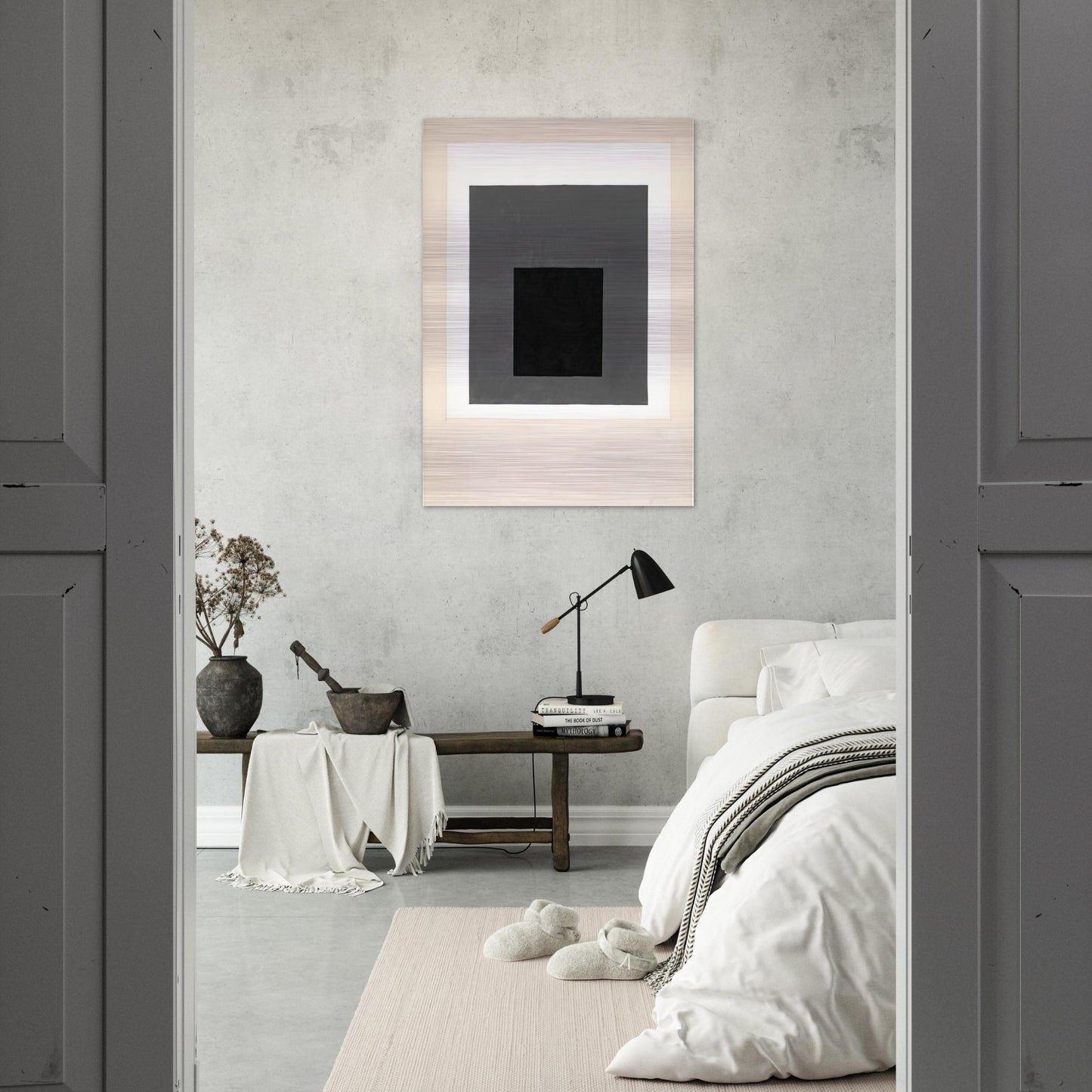 STUDY FOR A HOMAGE TO THE SQUARE 1949 - Josef Albers Brushed Aluminum Print - 70x100 cm / 28x40 inches | Josef Albers Aluminum Print | Josef Albers Prints