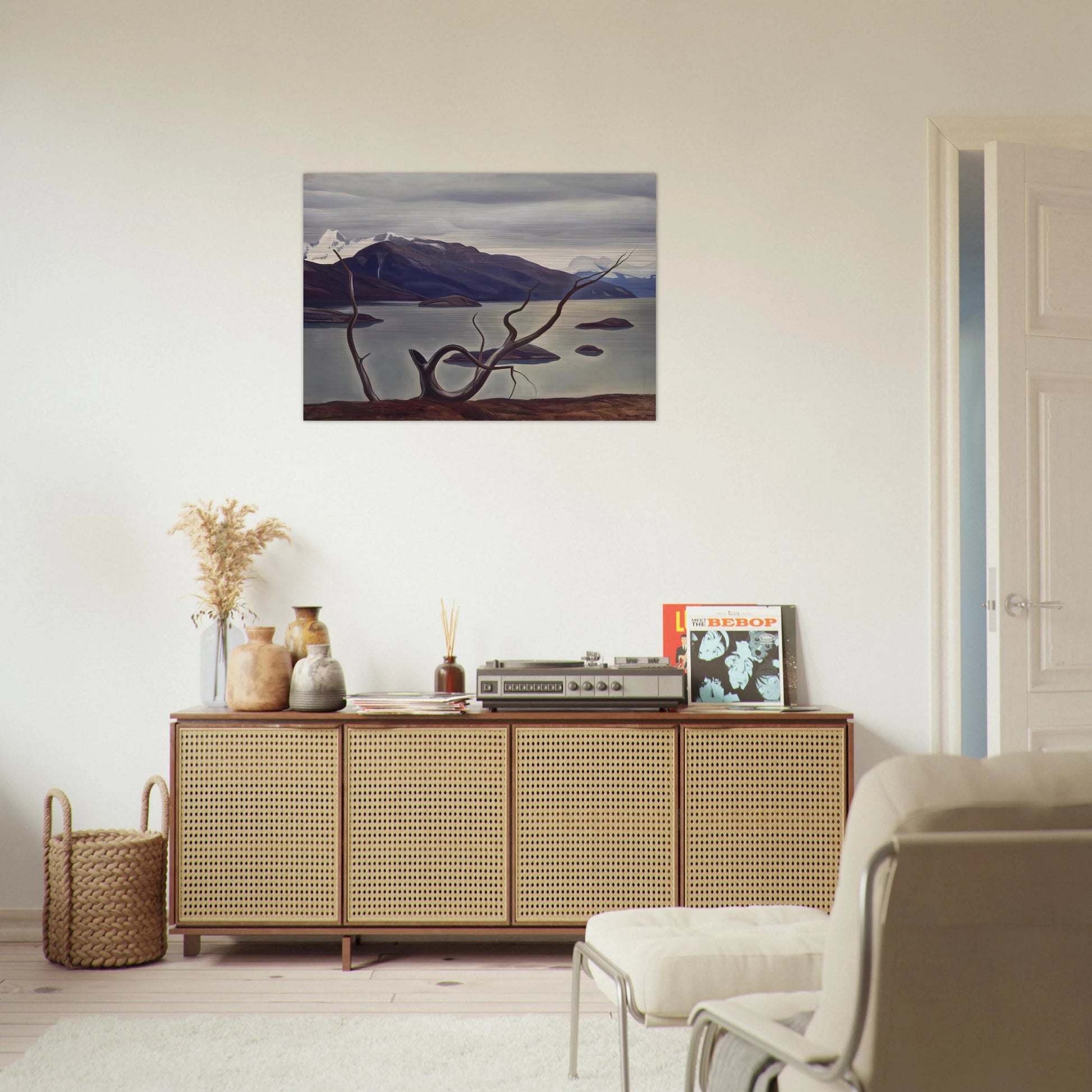 Admiralty Sound, Tierra Del Fuego - Rockwell Kent Brushed Aluminum Print - 70x100 cm / 28x40 inches | Rockwell Kent Aluminum Print | Rockwell Kent Prints