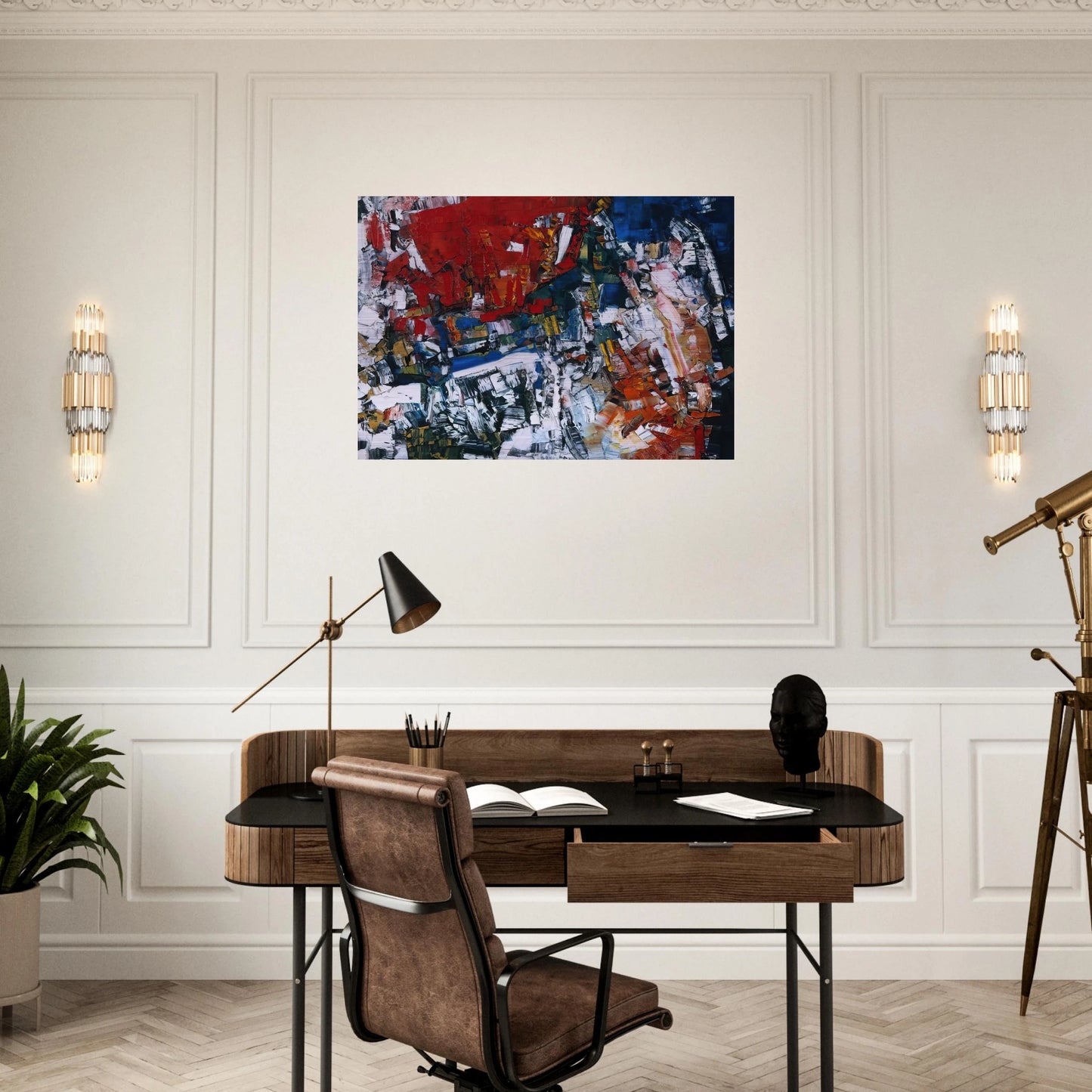 Perspectives - Jean-Paul Riopelle Brushed Aluminum Print - 70x100 cm / 28x40 inches | Jean-Paul Riopelle Aluminum Print | Jean-Paul Riopelle Prints