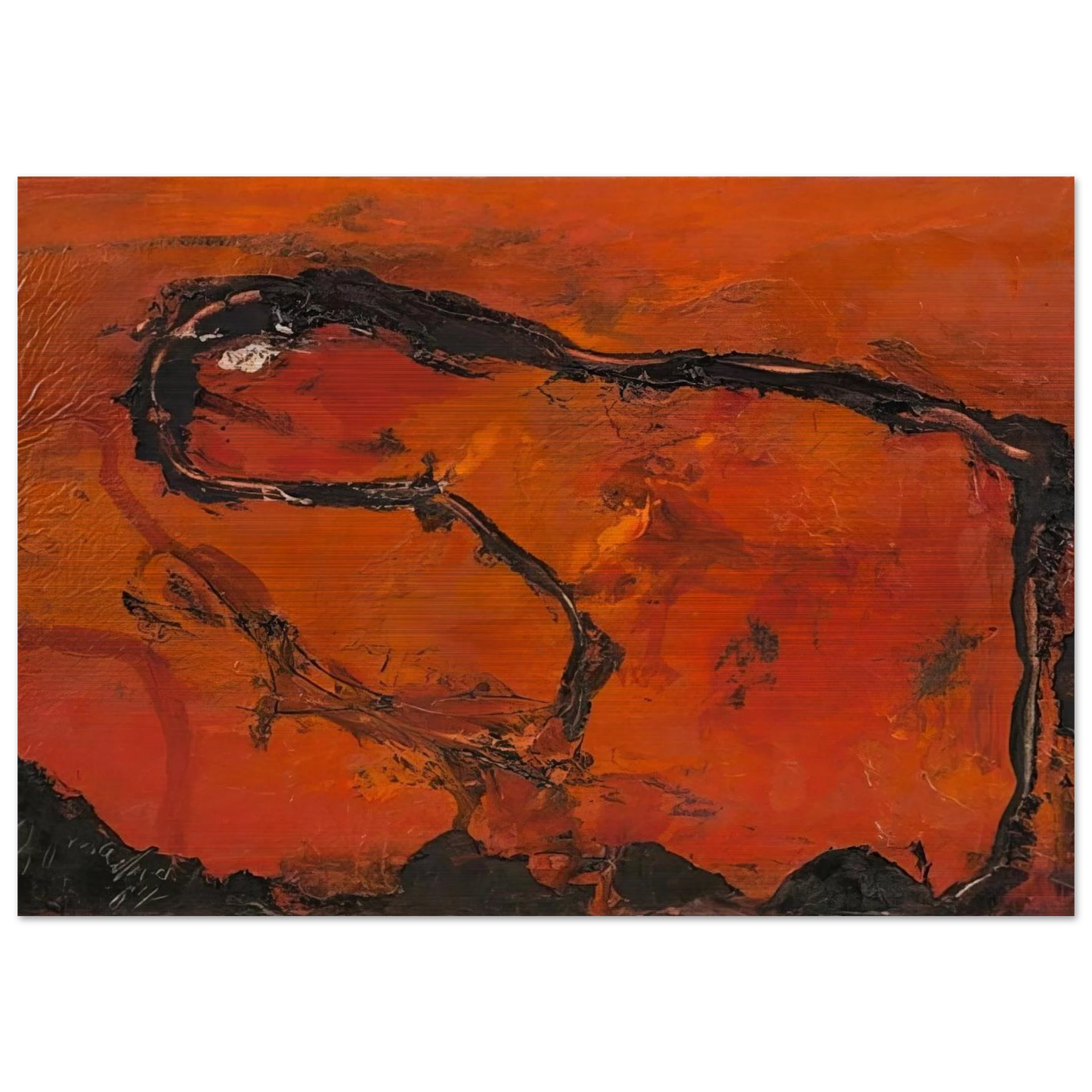 Pega - 1964 - Emil Schumacher Brushed Aluminum Print - 70x100 cm / 28x40 inches | Emil Schumacher Aluminum Print | Emil Schumacher Prints