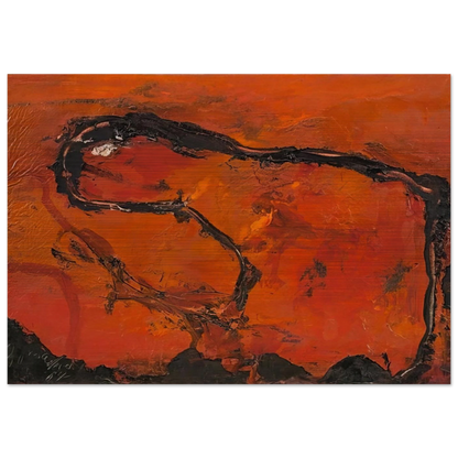 Pega - 1964 - Emil Schumacher Brushed Aluminum Print - 70x100 cm / 28x40 inches | Emil Schumacher Aluminum Print | Emil Schumacher Prints
