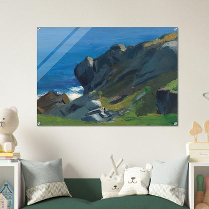 Rocky Shore and Sea - Edward Hopper Acrylic Print - 70x100 cm / 28x40″ inches | Edward Hopper Wall Art | Edward Hopper Prints