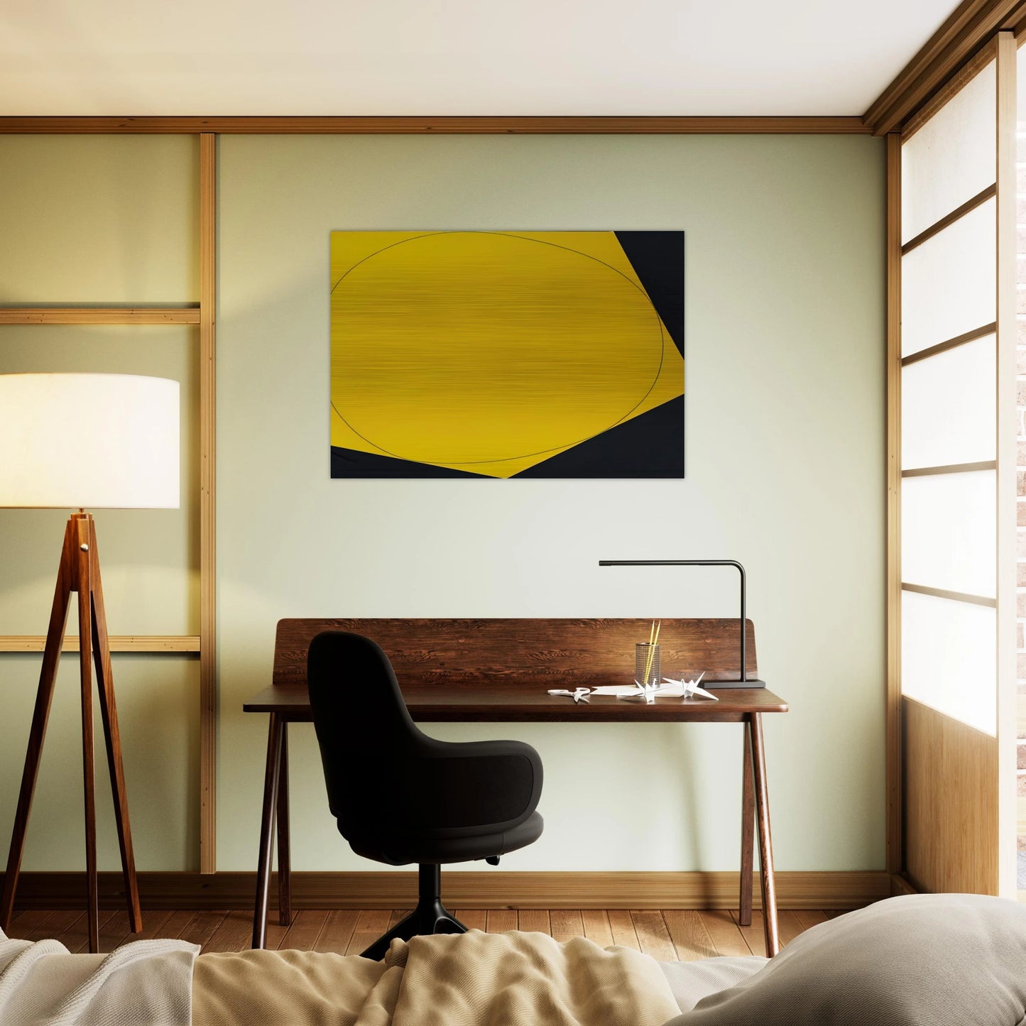 DISTORTED CIRCLE WITHIN A POLYGON I 1972 - Robert Mangold Brushed Aluminum Print - 70x100 cm / 28x40 inches | Robert Mangold Aluminum Print | Robert Mangold Prints