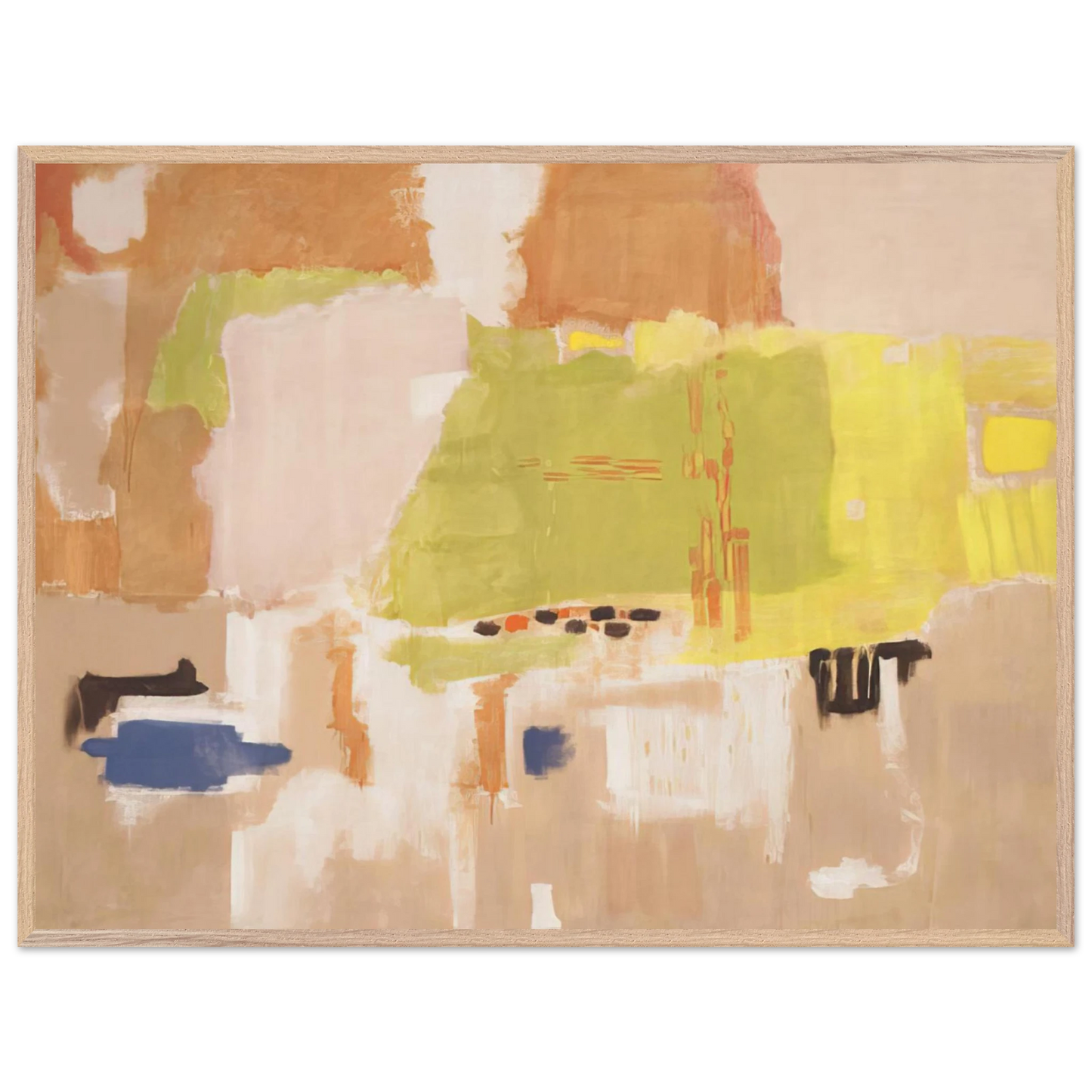 Mark Rothko - No.1 Untitled - 1948 Wall Art - 21x29.7 cm / 8x12" - Premium Wooden Framed Poster With Fine Art Paper - White frame