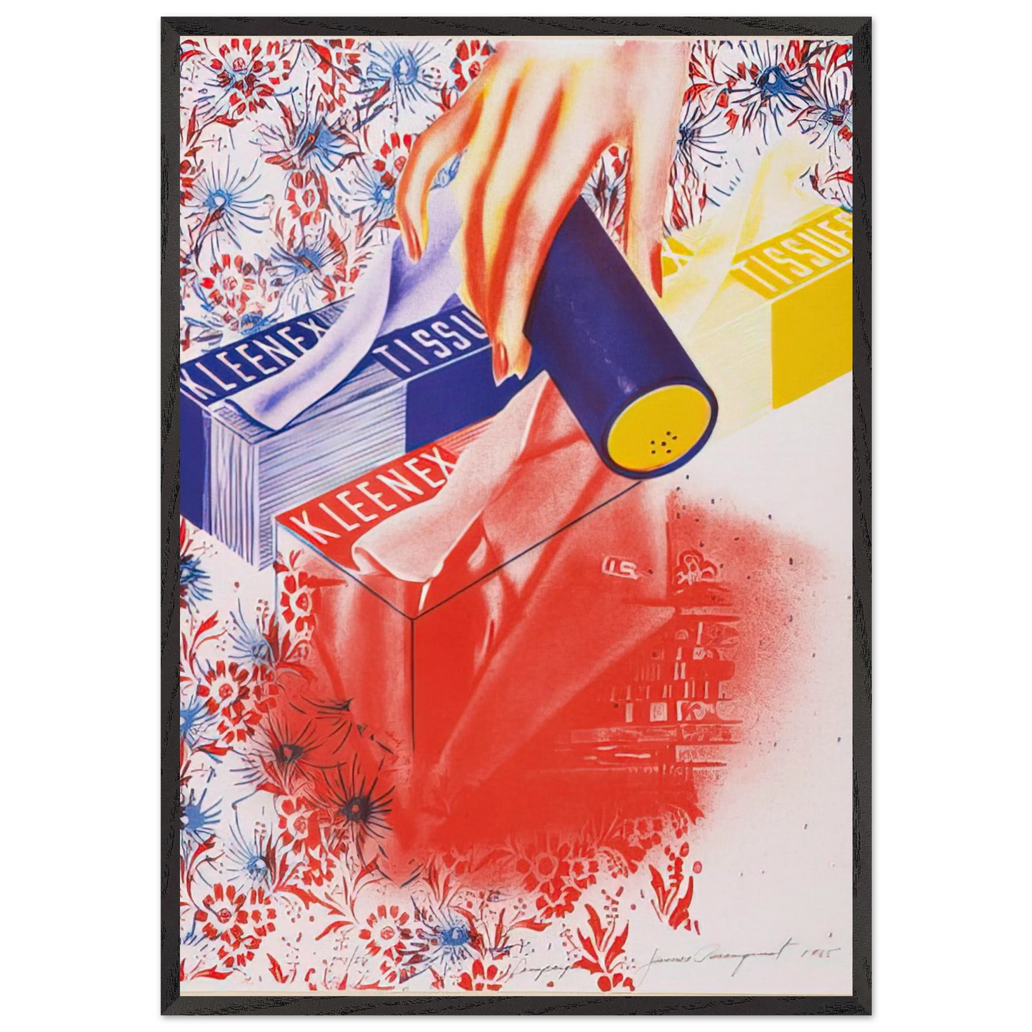Campaign - James Rosenquist 70x100 cm / 28x40 inches Framed Art Print – Black Wooden Frame