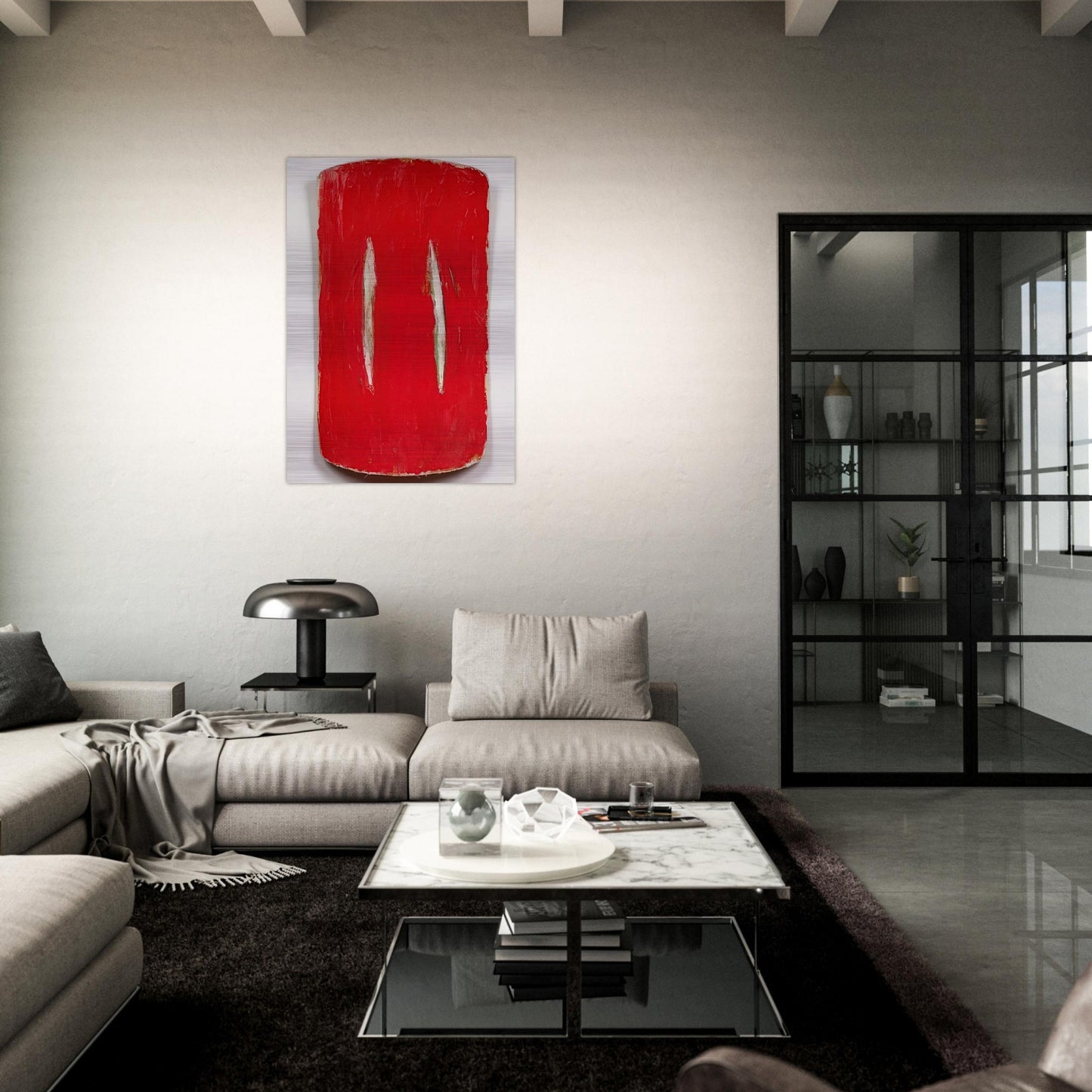 Old Flame - 1974 - Ron Gorchov Brushed Aluminum Print - 70x100 cm / 28x40 inches | Ron Gorchov Aluminum Print | Ron Gorchov Prints