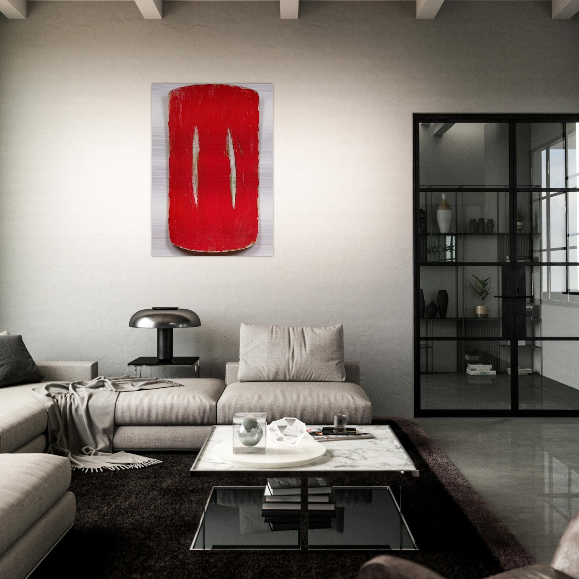 Old Flame - 1974 - Ron Gorchov Brushed Aluminum Print - 70x100 cm / 28x40 inches | Ron Gorchov Aluminum Print | Ron Gorchov Prints