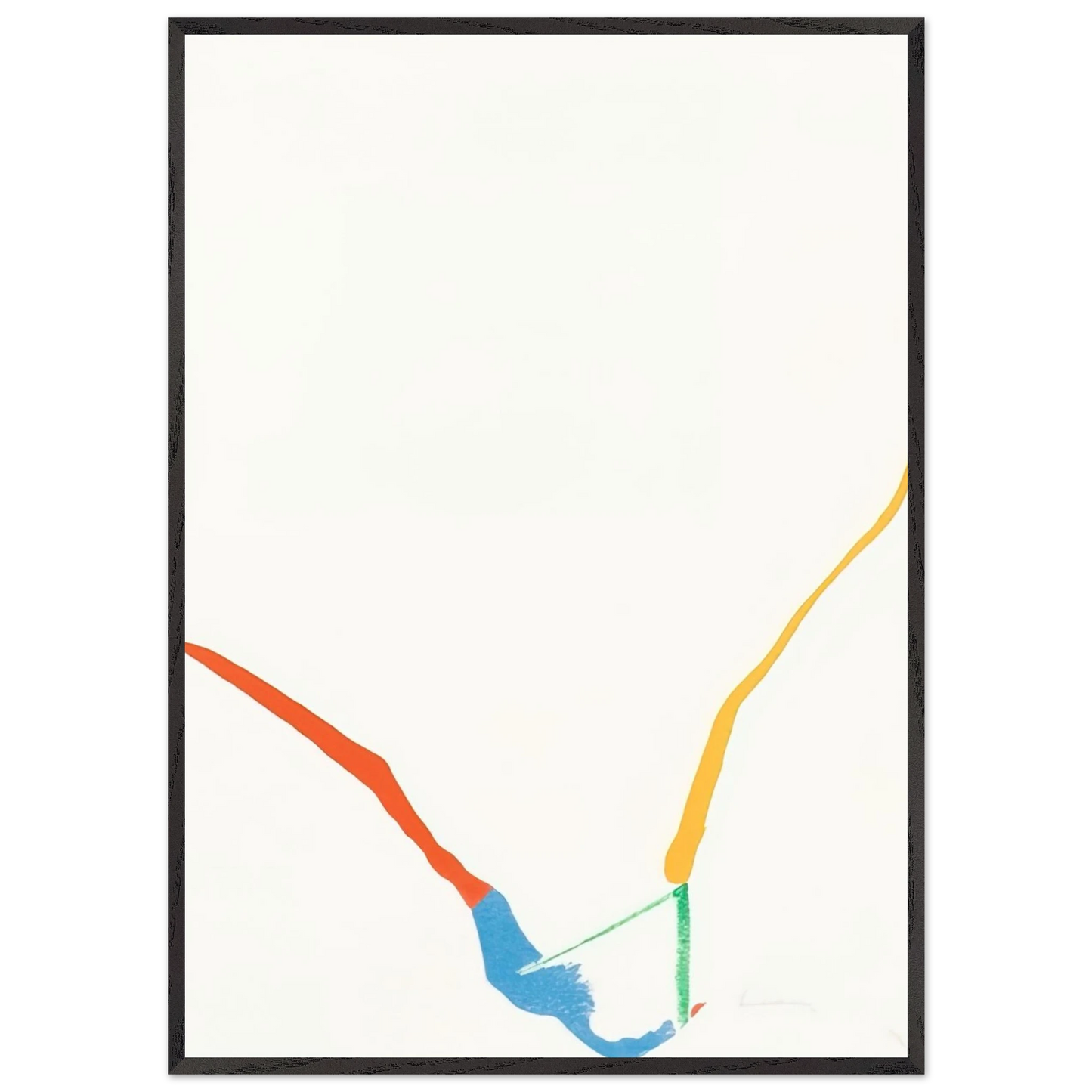 Helen Frankenthaler - What Red Lines Can Do - 1970 Wall art - 30x30 cm / 12x12 inches - Fine Art Poster-canvas - -